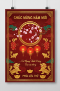 Tranh phúc lộc thọ